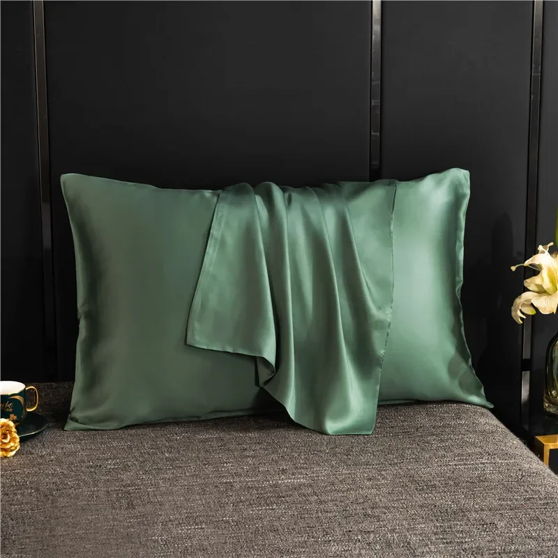 Natural Mulberry Silk Pillowcase High-Quality Pillowcase Cover Solid Color Envelope Pillow Cover