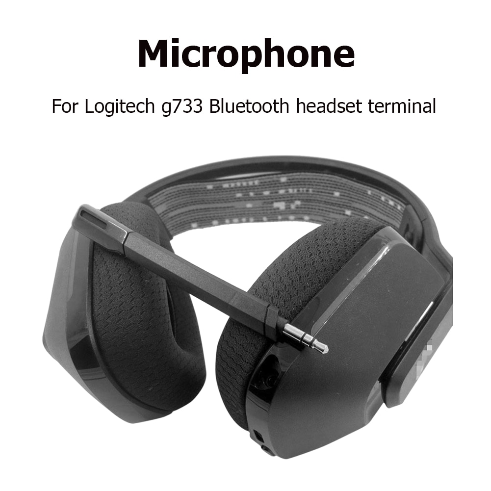 Microphone Replacement Game Mic Microphone for Logitech G733 Lightspeed Wireless Gaming Headphones Detachable with Voice Filter