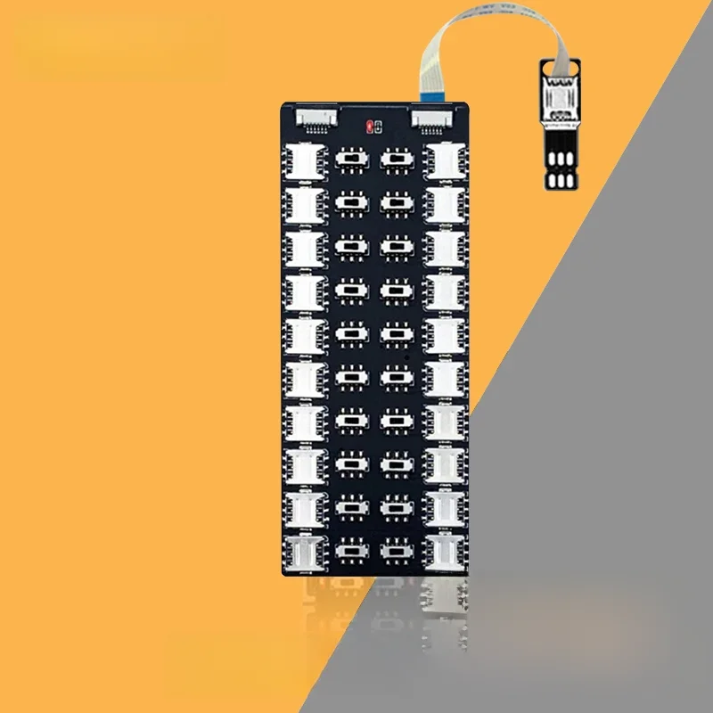 SIM Card Adapter with 20 Slots Multi SIM Card Reader Mini Nano SIM with Independent Control Switch