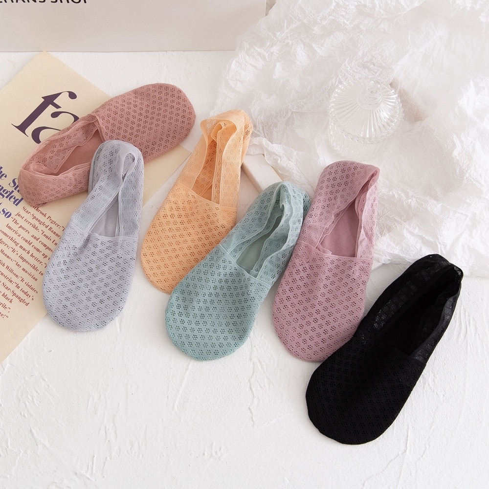 female hollow invisible socks breathable mesh ladies socks non-slip Japanese spring and summer thin section college Fengsen