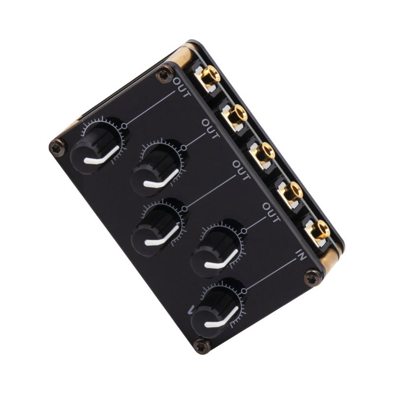 Ultra Low Noise 4 Channel Line Mixer 4 Stereo Channel Mini Audio Stereo Passive Mixer No Need External Power Supply