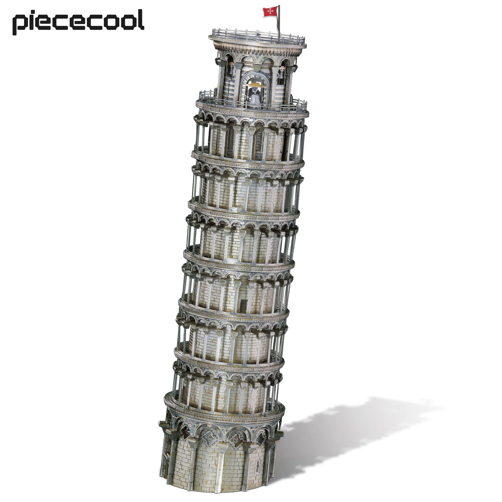 Piececool Model Building Kits Leaning Tower of Pisa 3D Metal Puzzles DIY Toy Model Kits Birthday