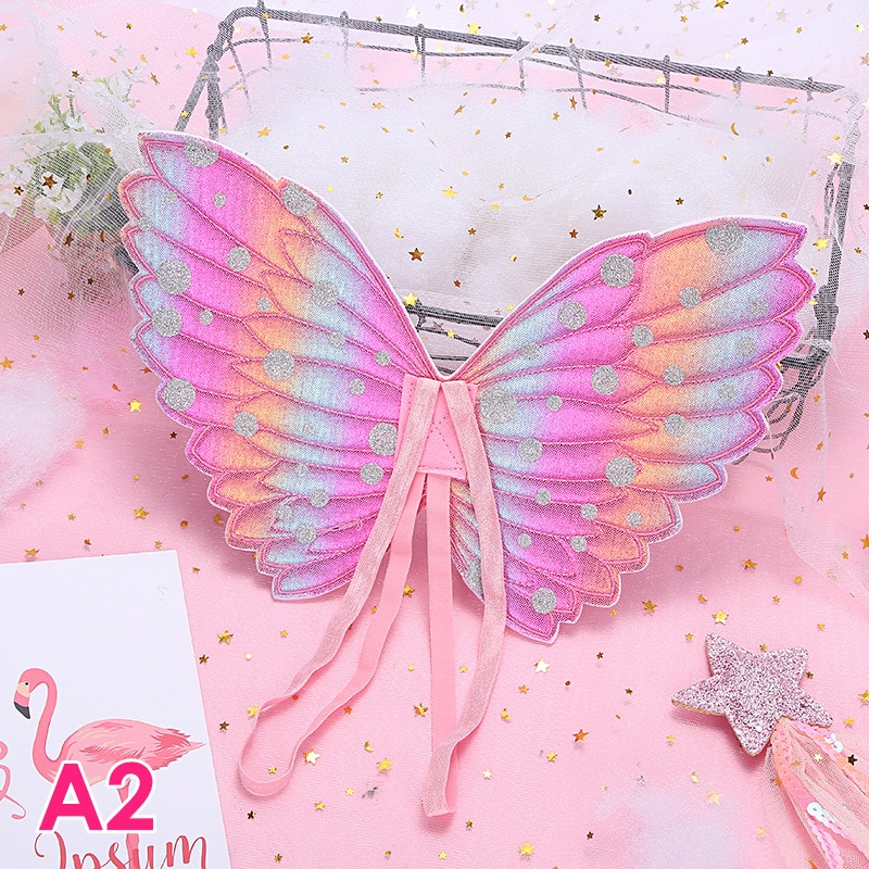 Butterfly Wings Hair Band Wigs Children's Hair Accessories Girl Birthday Gifts Favor Happy Birthday Party Decor Kids Girls