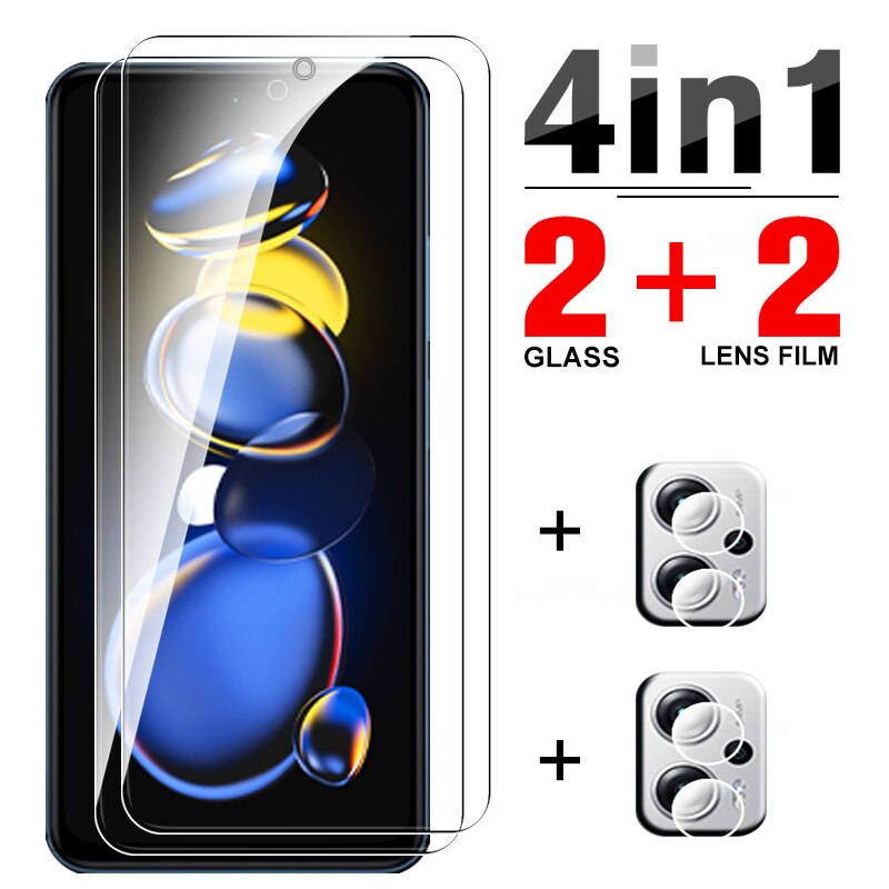 4in1 Tempered Glass For xiaomi redmi note 11t pro + Screen Protector redmy note 11se 11tpro 11 tpro plus Lens protective Film