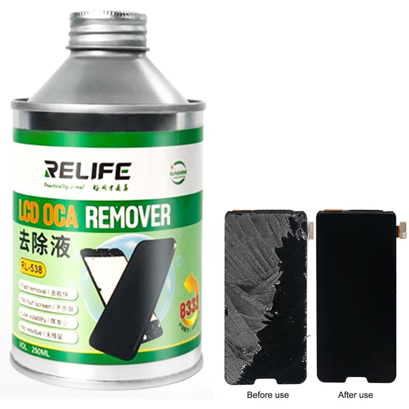 RELIFE 8333 LCD OCA Remover RL-538 Touch Screen Removing Liquids For Iphone Sumsung Mobile Phone Repair 250ML