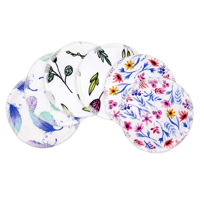 Q1FE Nursing Pads 6pcs/set Washable Breast Breastfeeding Super Absorbency Mat