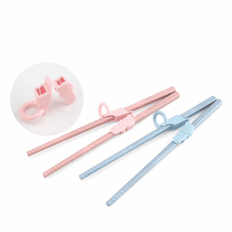 Eco-friendly 3Pcs ABS Baby Exercise Training Chopsticks Ring Children Beginner Chopsticks Using Training Tool Kitchen Supplies