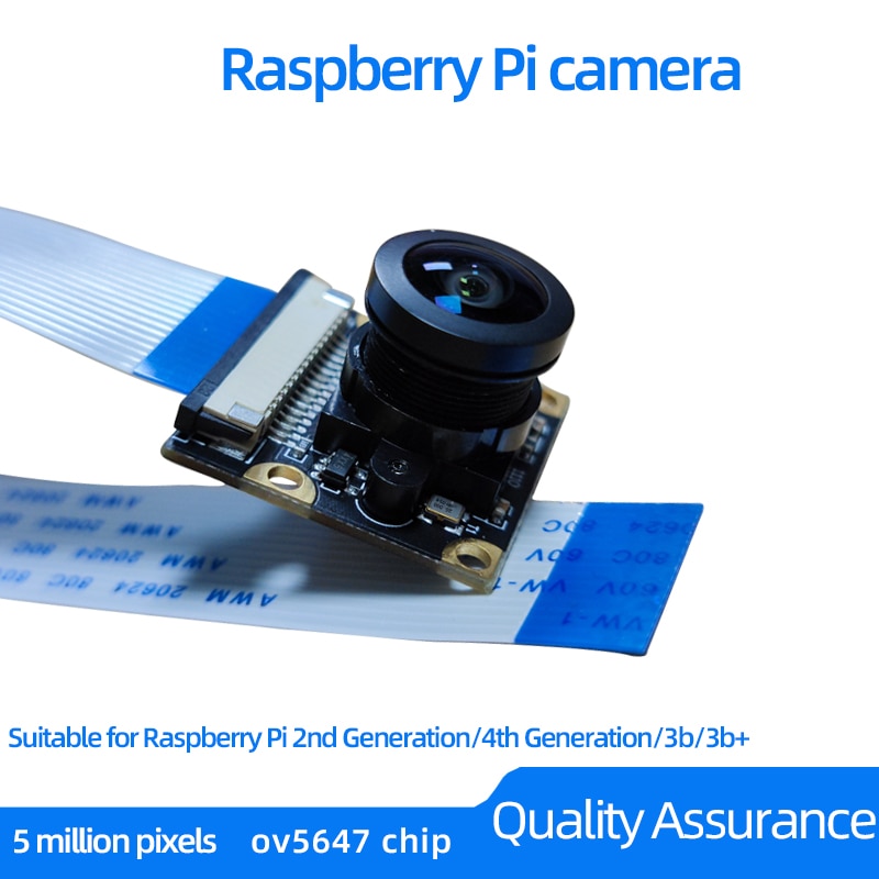OV5647 Camera Module for Raspberry Pi 3B 4B 3B+ Adjustable Focus HD 5 Million Pixel 120 130 160 Degree 3.6MM