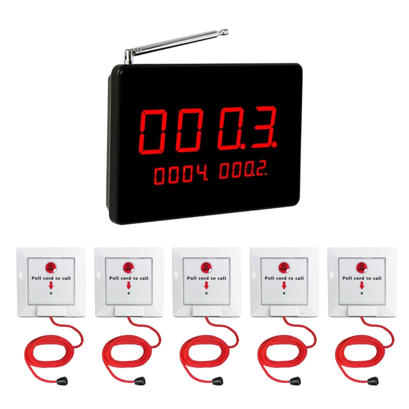 433mhz Wireless Nurse Call System with LED Receiver Display Push Button for Hospital Clinic