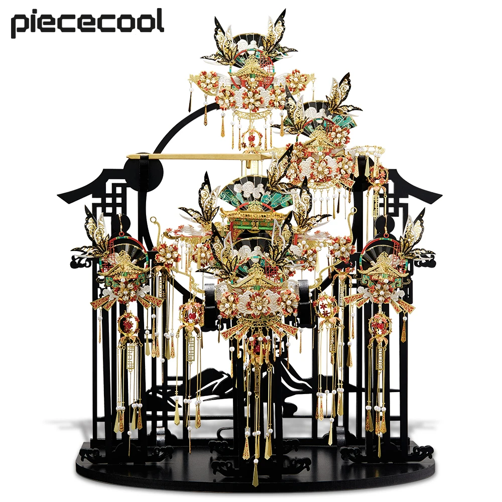 Piececool 3D Metal Puzzles Jewelry of the Imperial Palace Earing&Hairpin&Necklace Assembly Model