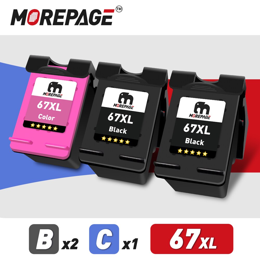 QSYRAINBOW Befon 67XL Ink Cartridge Compatible For HP Deskjet 2774 4120 4122 4125 4135 4136 6052 6055 6075 Printer