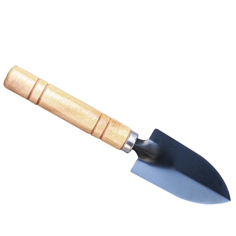 1Pc Stainless Steel Gardening Shovel Flower Planting Shovel Garden Wooden Handle Home garden tools