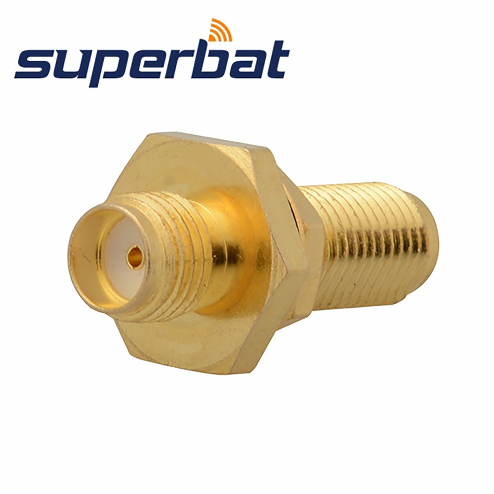 Superbat 5pcs SMA Adapter SMA Jack to Female Straight Adapter Long Version RF Coaxial Connector