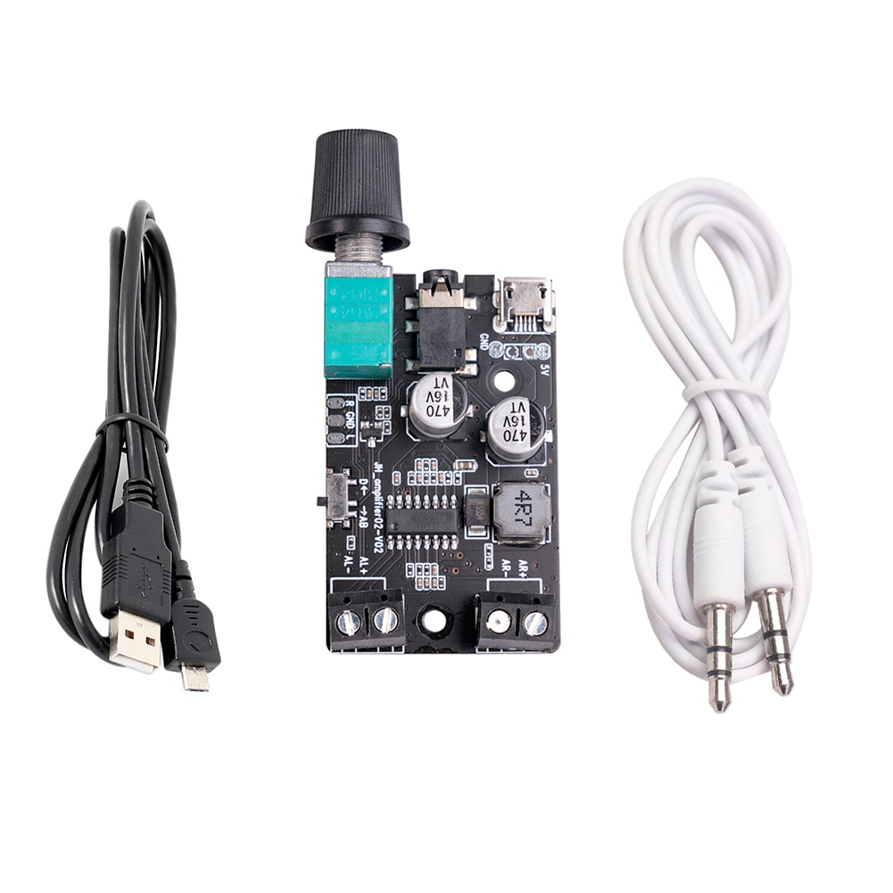 2x5W Digital Power Amplifier Board AUX Speaker DC 5V Dual Channel Stereo Home Music Wireless Module Audio AMP Volume Control