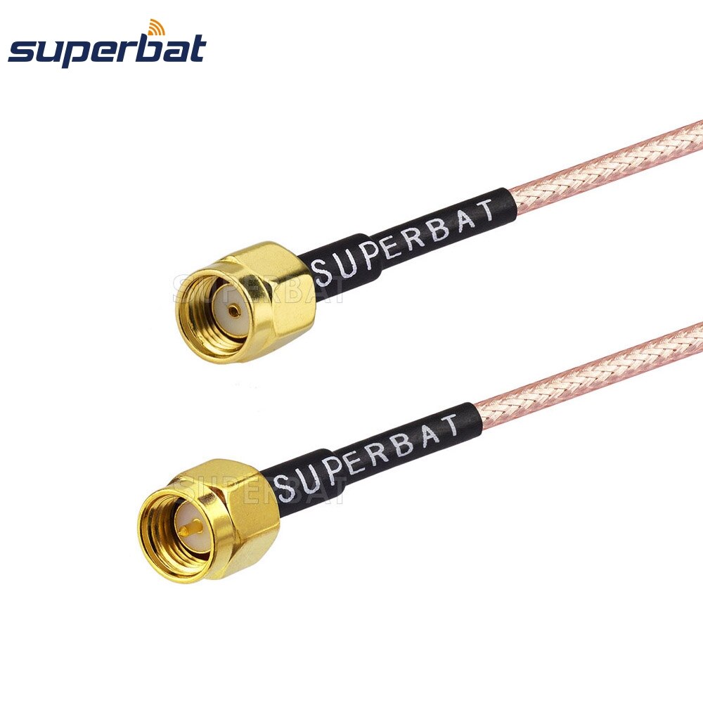 Superbat SMA Male to RP-SMA Plug Straight Connector Low Loss Coaxial RF Cable RG316 20cm Wi-Fi Radios Wireless