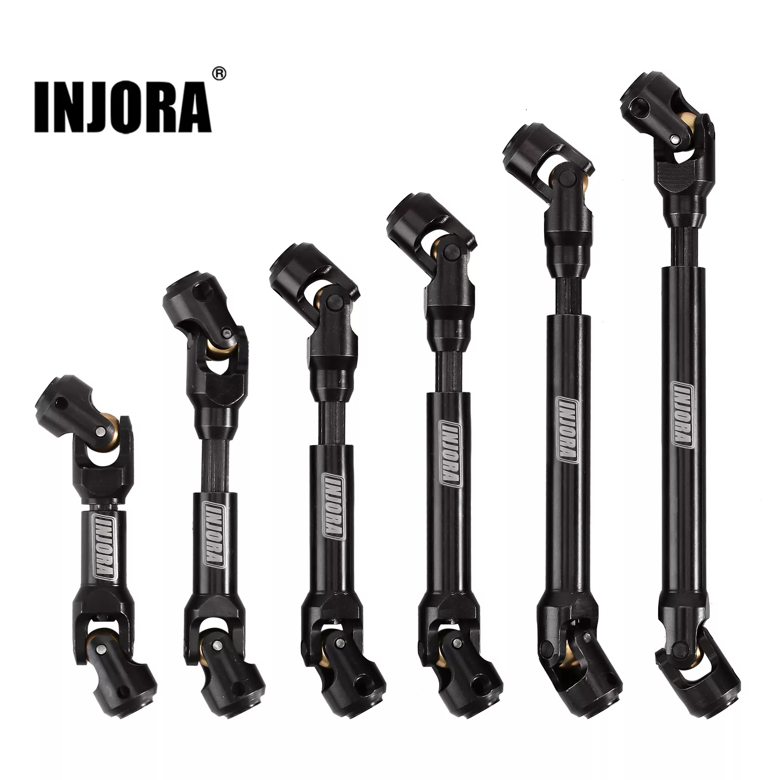 INJORA Steel Heavy-Duty Drive Shaft for 1/10 RC Car Crawler Axial SCX10 90046 AXI03007 TRX4 Redcat