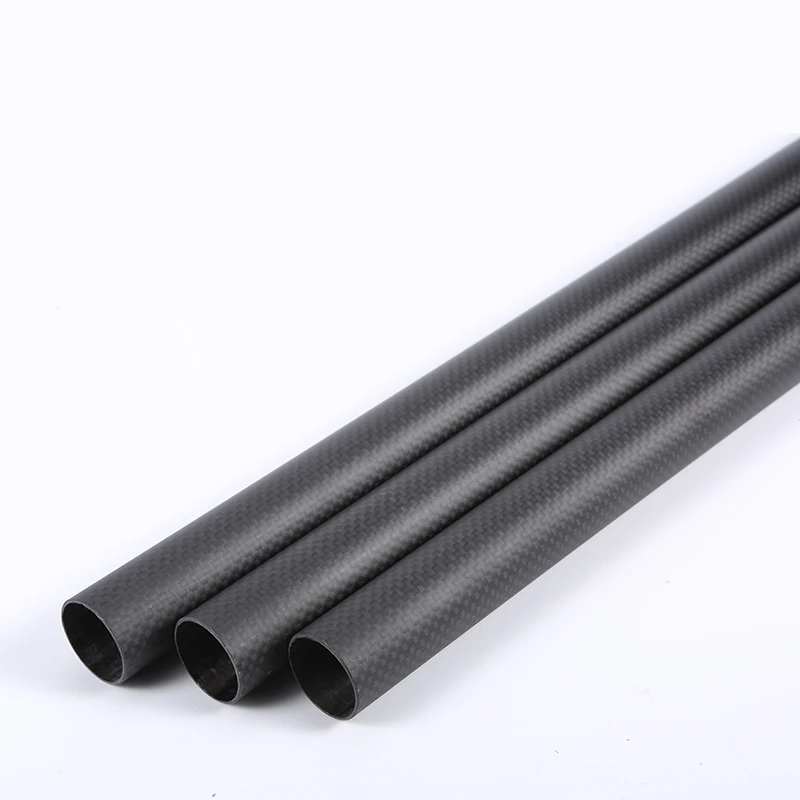 2PC Plain Matte Carbon Fiber Tube Pipe Drone Accessories OD4mm8mm12mm20mm30mm40mm50mm Length 500mm
