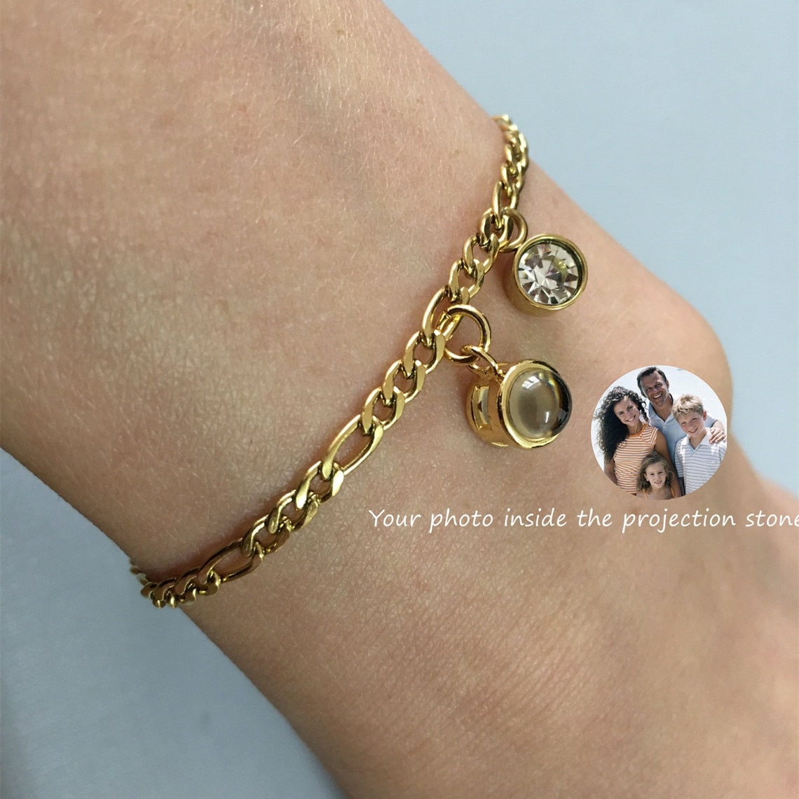 2022 Custom Projection Bracelet Personalized Photo Bracelet Projection Bracelets Personality Memorial Birthday Christmas Gift