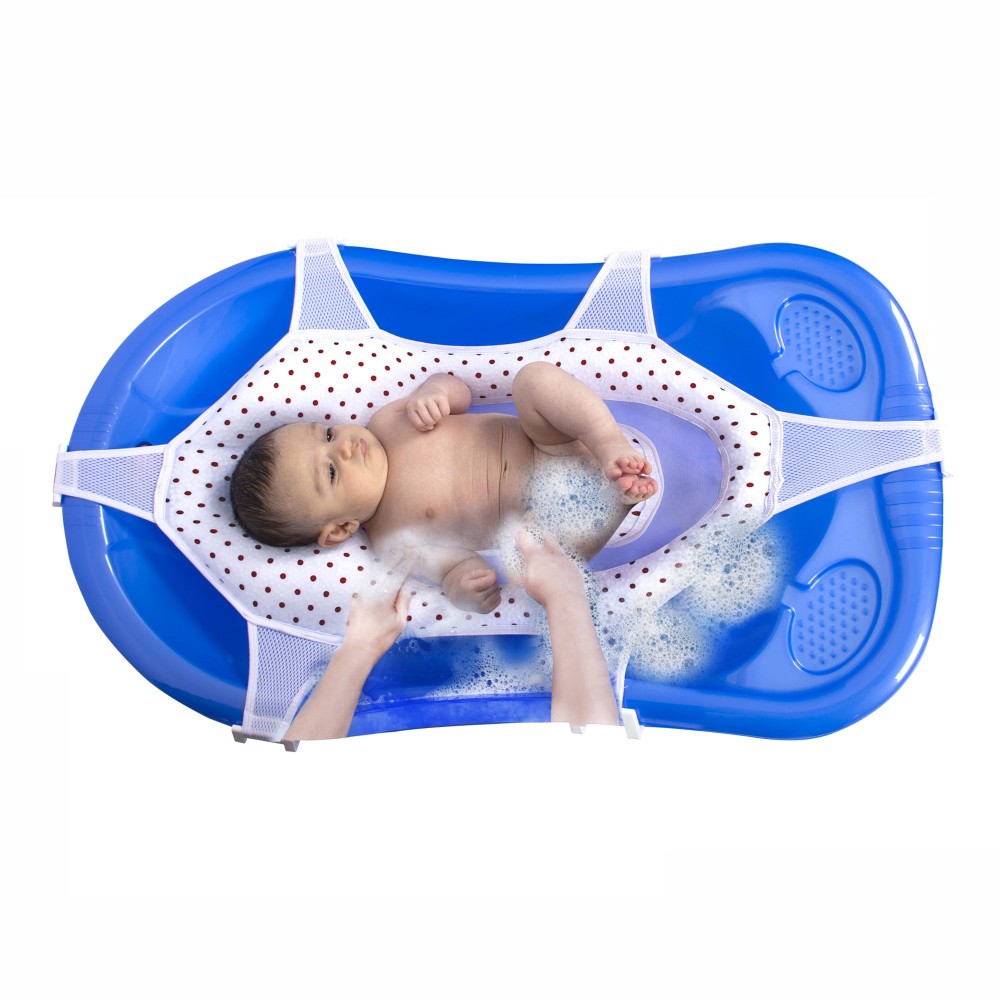 Red dot patterned luxury baby bath net