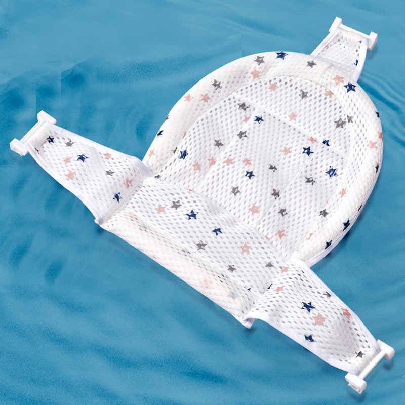 Newborn Adjustable Bathtub Seat Cushion Anti-slip Baby Bath Net Mat Children Bathtub Shower Cradle Bed Seat