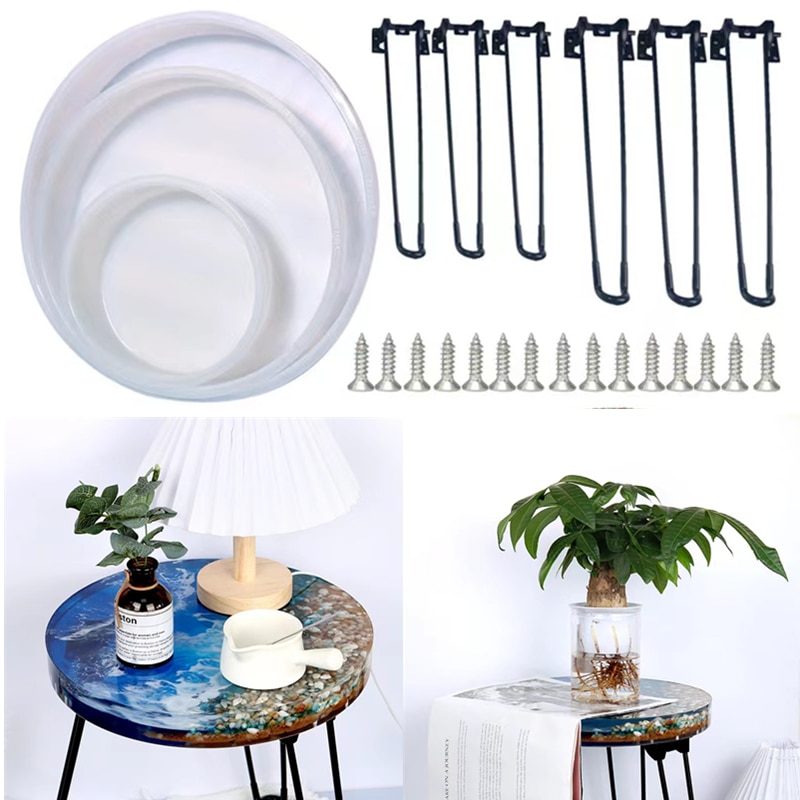 Ocean Big Round Table Silicone Mould DIY Crystal Epoxy Resin Mould Resin Casting Stool Making Home Decor Craft