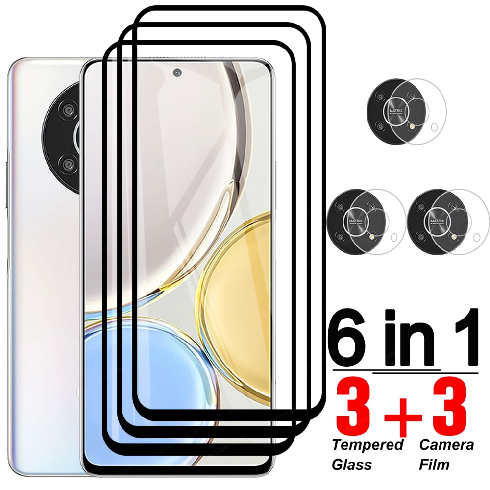 6 in 1 Tempered Glass For Huawei Honor Magic4 Lite Full Cover Screen Protector Film For Magic 4 Lite 4Lite Protective Glass