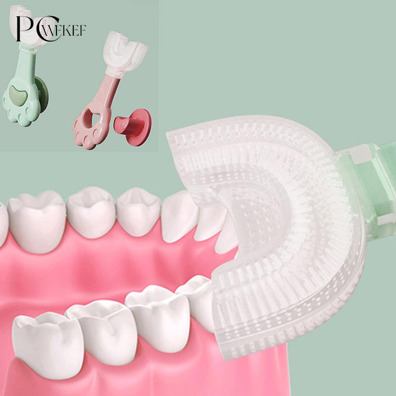 Cute ​2-12 Old U-shape Toothbrush 360° U Kids Silicone Toothbrush Cleansing Massage Toothbrush U Type Modeling Toothbrush Oral