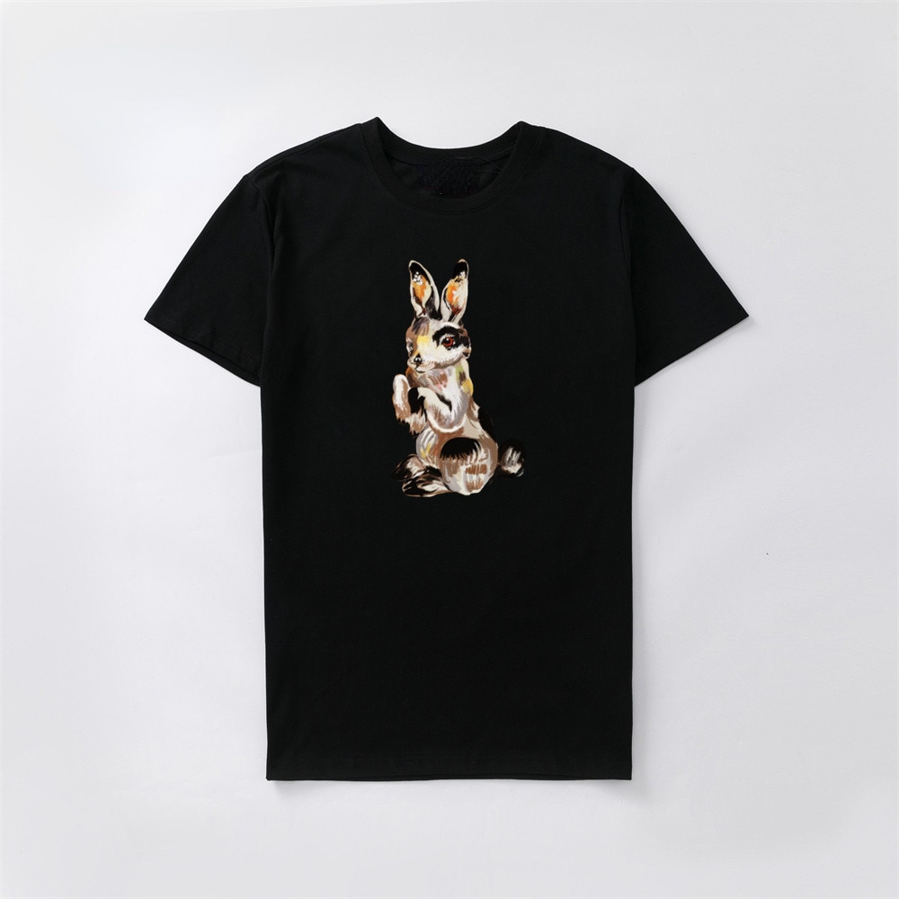Summer new fashion trend all-match simple round neck T-shirt fashion printing top T-shirt S-4XL