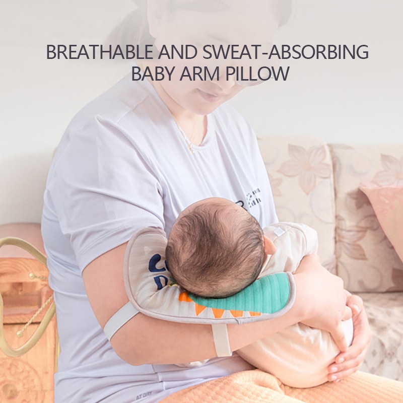 Ice Silk Baby Arm Pillow Breathable Elastic Arm Pad for Newborn Babies Summer Holding Infant Sleeping Breastfeeding Feeding Tool