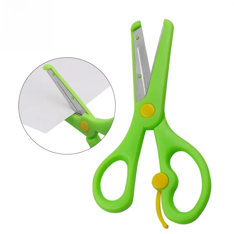 Children's Safety Scissors Labor-Saving Cartoon Manual Paper-Cut Student Kids  Handmade Cutters