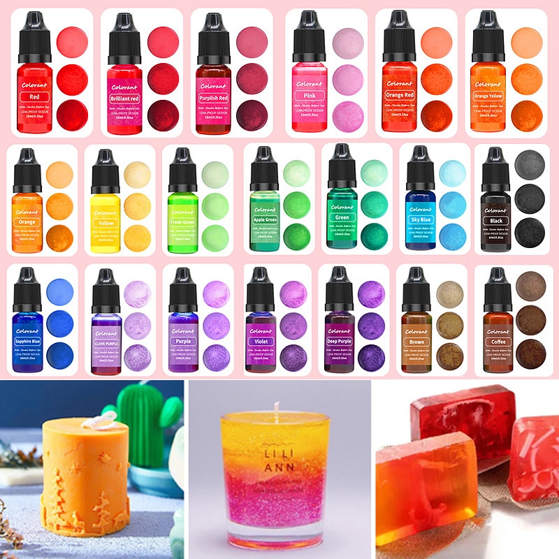 10ml Candle Soap Pigment Liquid Colorant For DIY Candle Soap Resin Coloring Dye Jewelry Making Supplies Hademade Craft