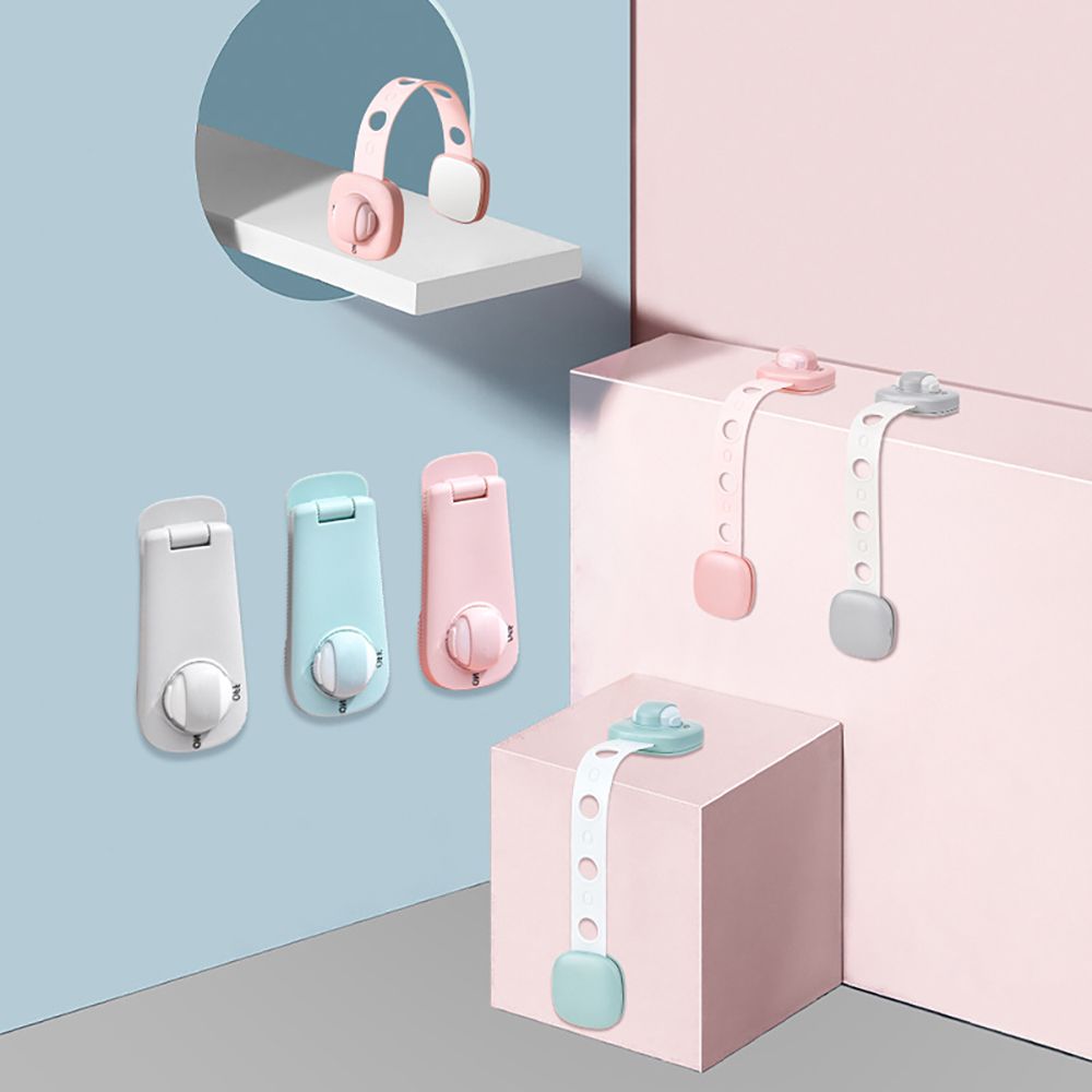 Cabinet Cupboard Refrigerator Anti Pinch Hand Safety Lock Baby Security Latch Rotary Switch Toddler Kids Protection