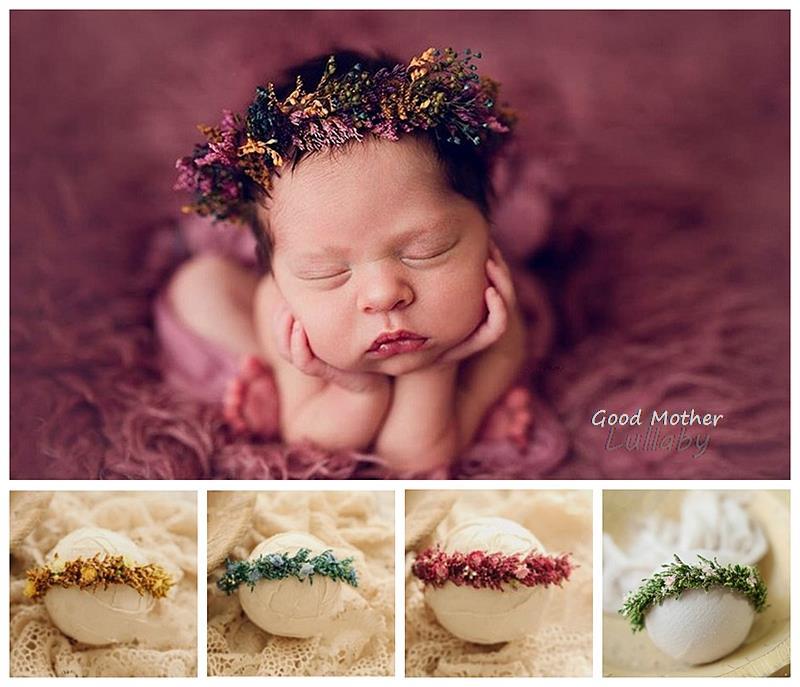 Newborn Baby Girl Flower Headwear The Princess Hand-made Headband Baby Shooting Accessories Infant Photography Props
