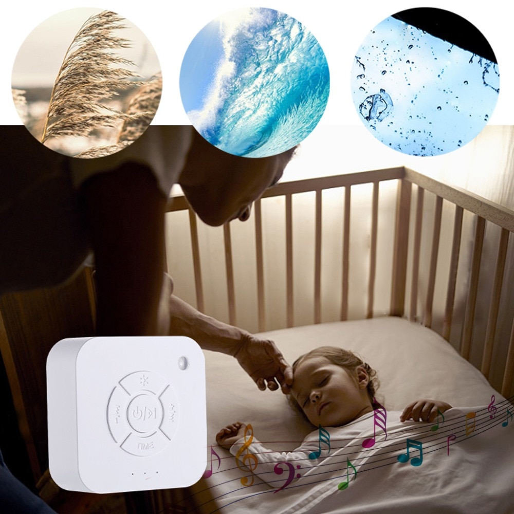 White Noise Machine USB Rechargeable Timed Shutdown Baby Soothing Sound Machine For Sleeping Relaxation For Baby Adult Travel