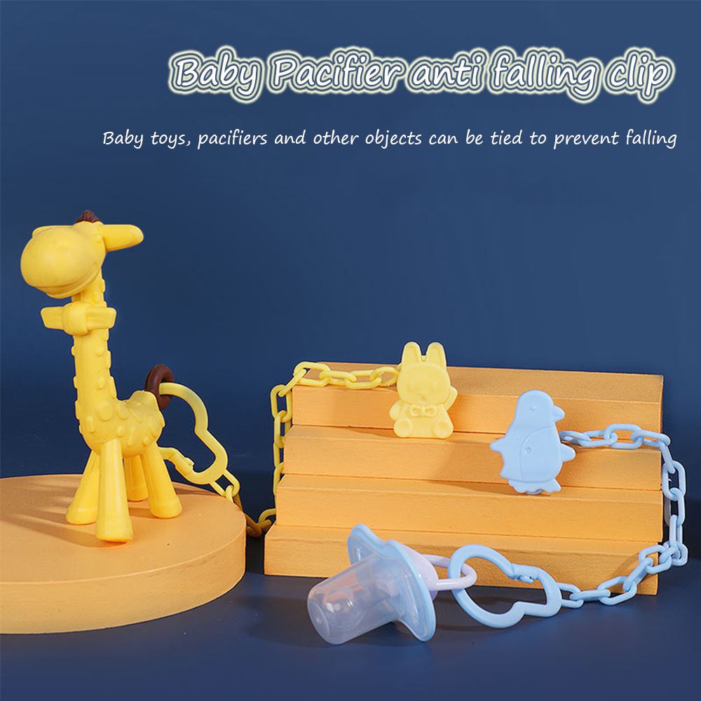 BPA-free High Quality Animal Cartoon Baby Care Pacifier Clip Feeding Product Accessories Dummy Chain Anti Lost Chain