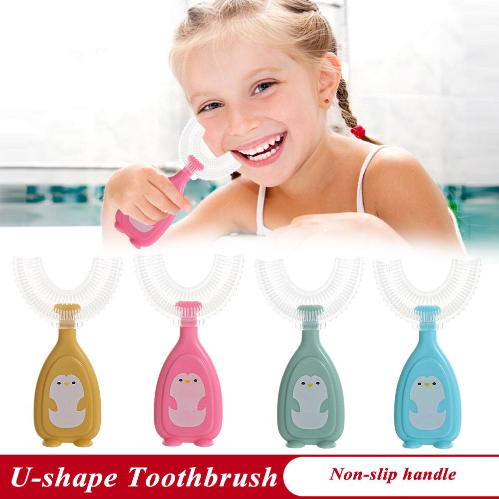 Soft Baby Oral Infant Health Care 360° Thorough Cleaning Children’s Toothbrush Teeth Clean Brush U-shape Toothbrush