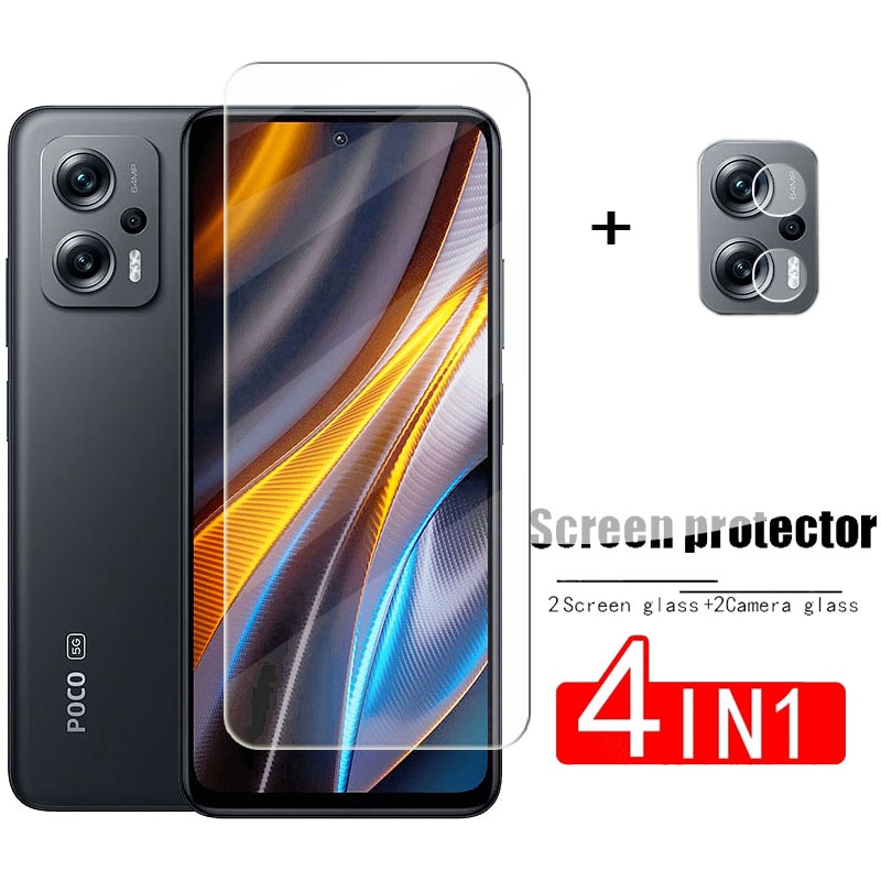 Full Gule Glass For Poco X4 GT Tempered Glass For Xiaomi Poco X4 GT Screen Protector Protective Phone Lens Film For Poco X4 GT
