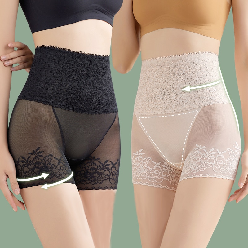 Women's Shorts Under The Skirt Safety Pants Sexy Lace Anti Chafing Thigh High Waist Boxer Panties Anti Friction Skirt Short