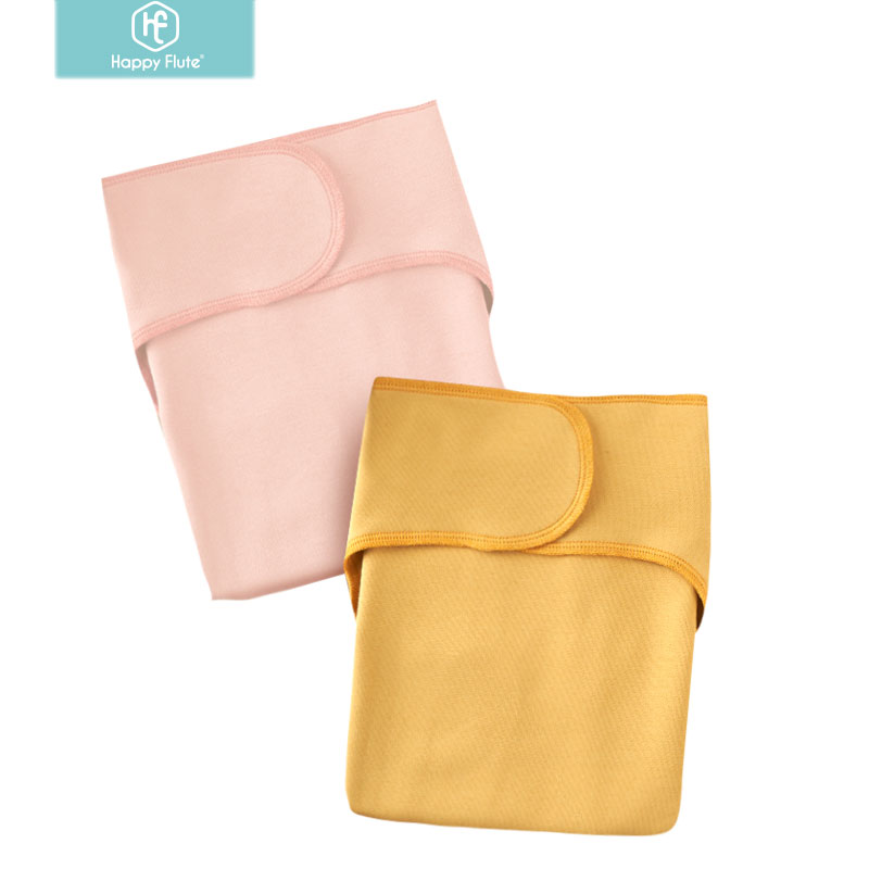 Happyflute Solid Cotton Preflat Diaper Reusable And Washable Cotton Nappy Breathable Cotton Baby Cloth Diaper One Size