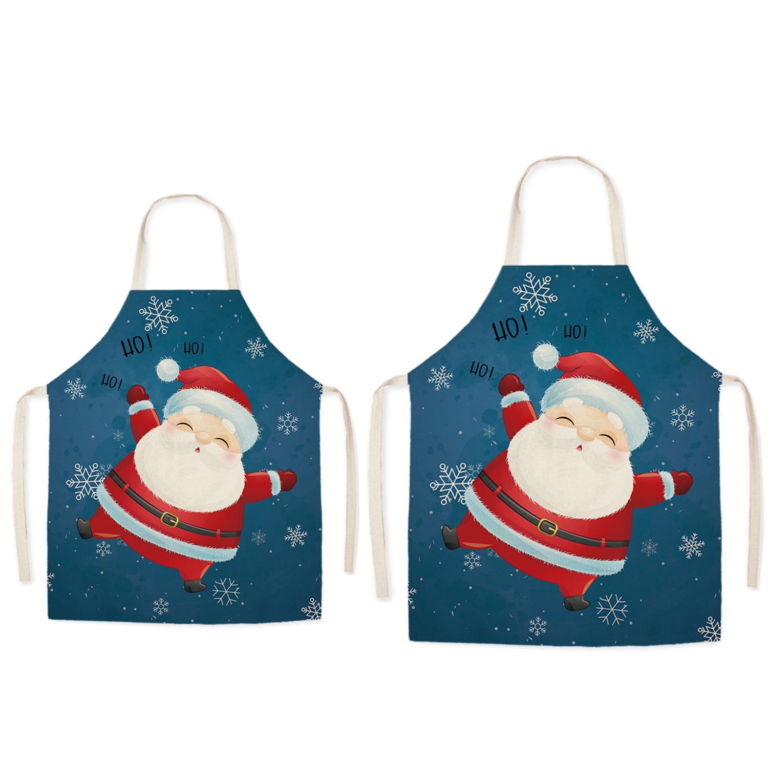 Christmas Santa Family Matching Apron Dad and Me Pinafore Kid Drawing DIY Aprons Boy Men Couple Kitchen Waterproof Baking Apron