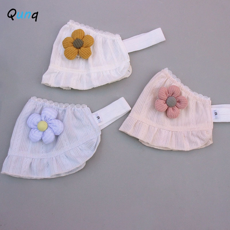 Qunq Summer Thin Applique Floral Kawaii Headband For Baby Girl Fontanelle Cap Newborn Fetal Cap baby Accessories
