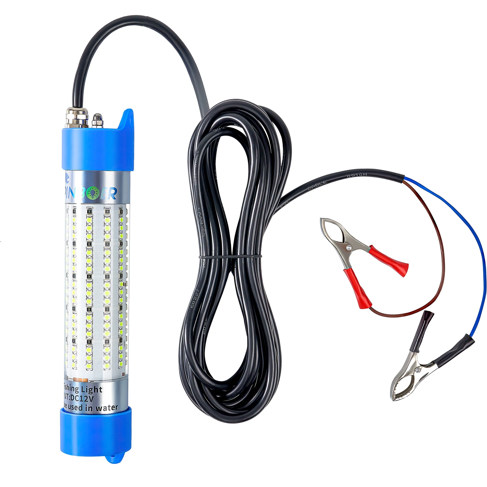 Pinboer Submersible Fishing Light 120W  DC12V 15000LM Green White Underwater High Power LED Lure