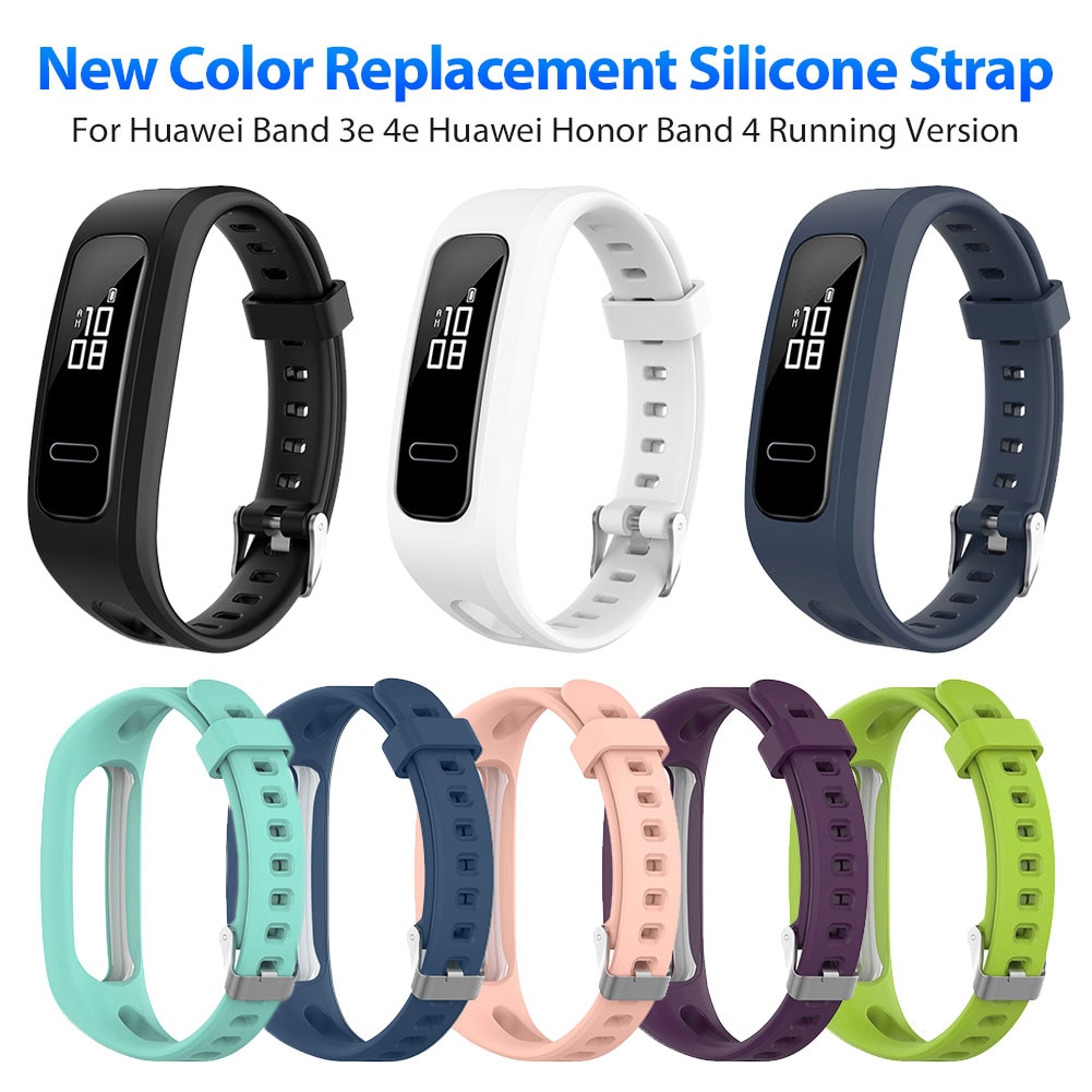 For Huawei Band 3E & 4E Wrist Strap For Honor Band 4 Running Version Smart Wristbands Watch Accessories Soft Silicone Bracel