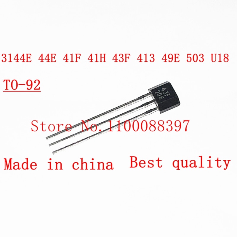 10PCS/LOT 3144E 44E 41F 41H 43F 413 49E 503 U18 TO-92 Hall Effect Sensor Switch