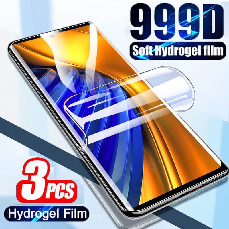 3Pcs Hydrogel Film For Xiaomi Mi Poco F4 X4 NFC X3 M4 Pro F4 GT Screen Protector For Xaomi Xiomi PocoF4 Poko F4 Protective Glass