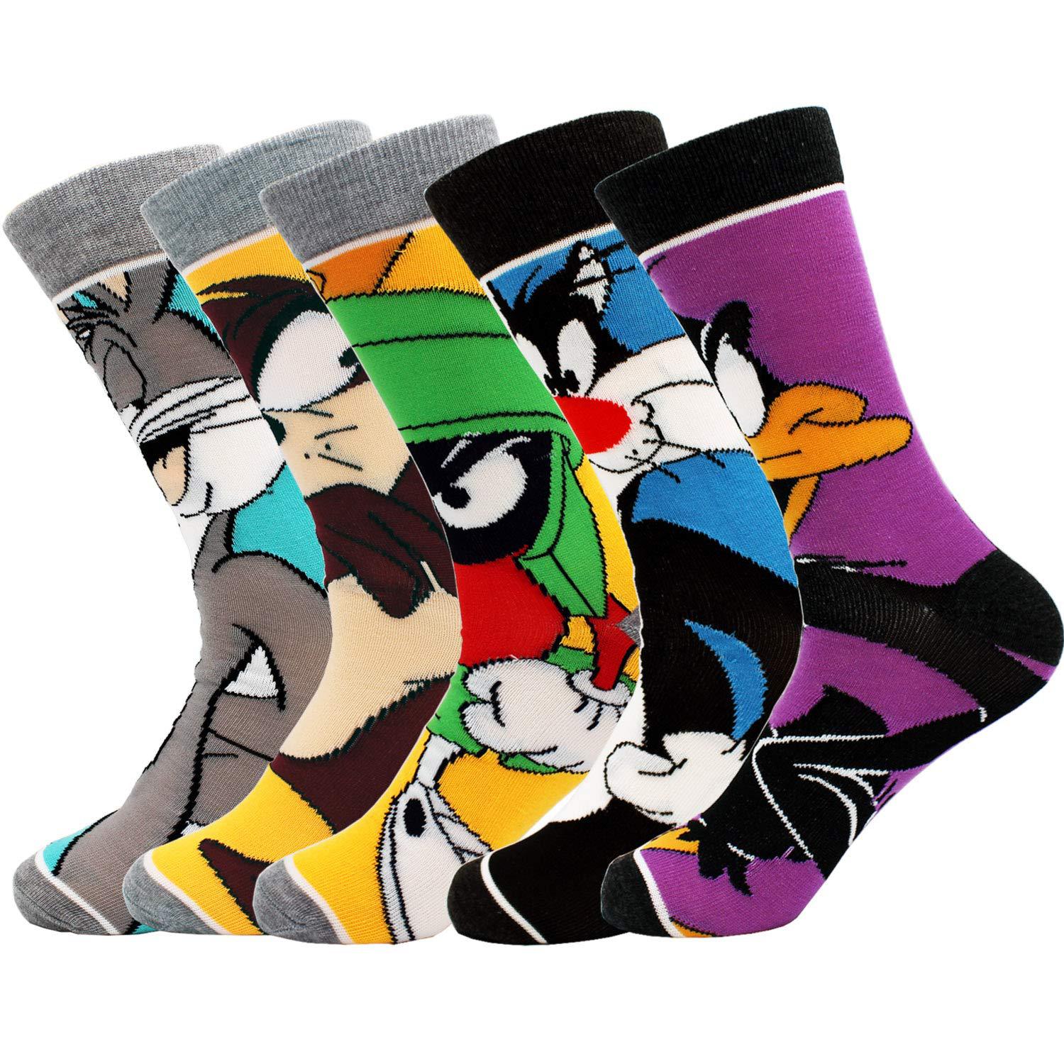 2022 New Anime Women Men's Socks Autumn Winter Cartoon Middle Tube Sock Harajuku Casual Duck Cat Pattern Hip Hop Sock Size 