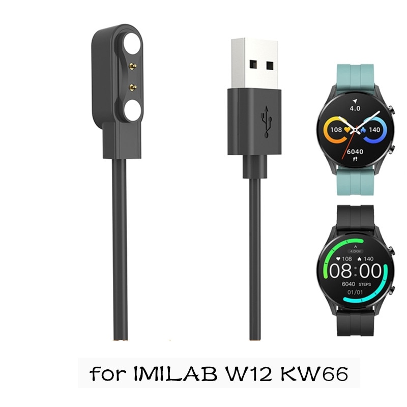 Smartwatch Charger Stable Dock Stand Bracket for Xiaomi IMILAB W12 KW66 USB Charging Cable Holder Power Adapter Base