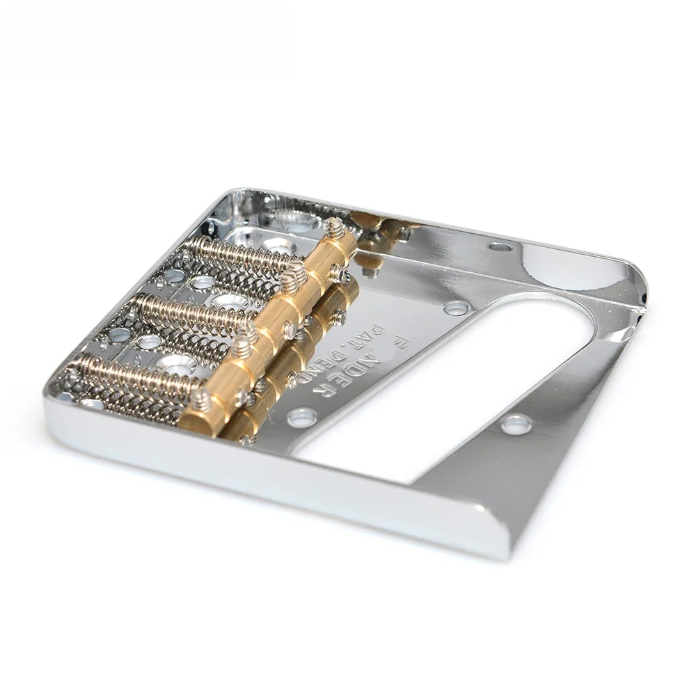 Chrome Vintage Guitar Bridge Brass Saddle Bridge With Screws For Tele Guitar
