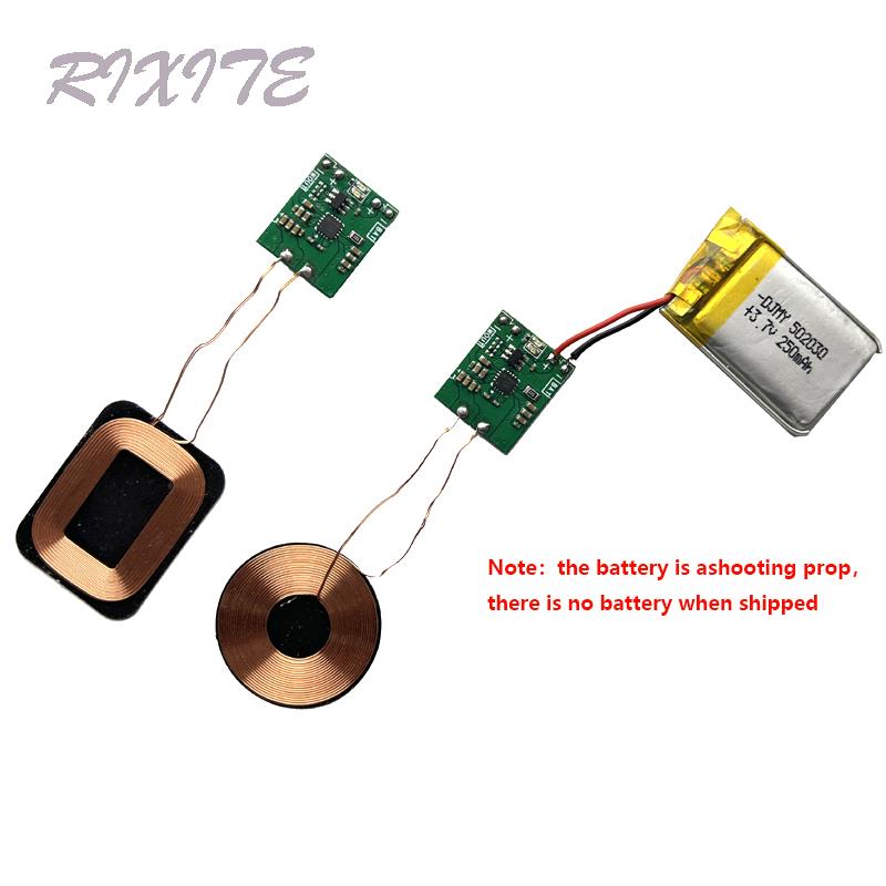 5W Wireless Charger Receiver Module PCBA Circuit Coil Board Lithium Battery Wireless Charging Built-in 3.7V Modification Scheme