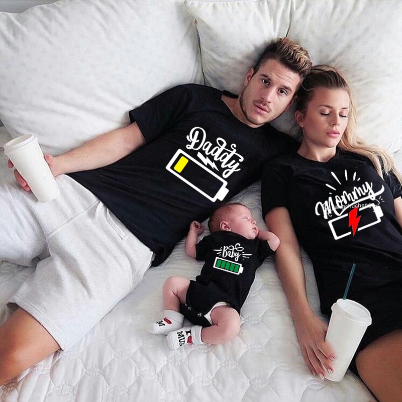 Summer Funny 2023 Family Matching T-Shirts Mother and Daughter Father Son Shirts Girls Boys Bodysuits Cotton Family Look Clothes